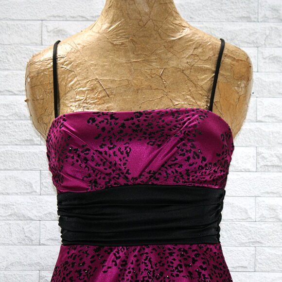 SPEECHLESS Dress Velvet Leopard Print Animal Print Party Holiday Burgundy Small - Picture 2 of 12